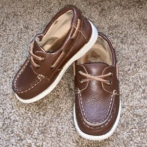 Janie and Jack slip on leather boat shoes ( t8 )